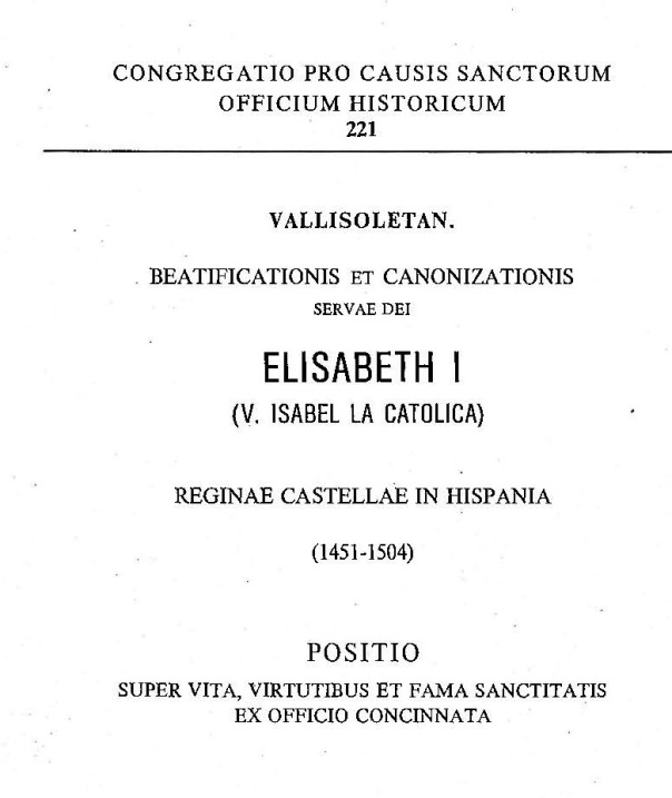 ¿Por qué aún Isabel la Católica no es santa? (1-7