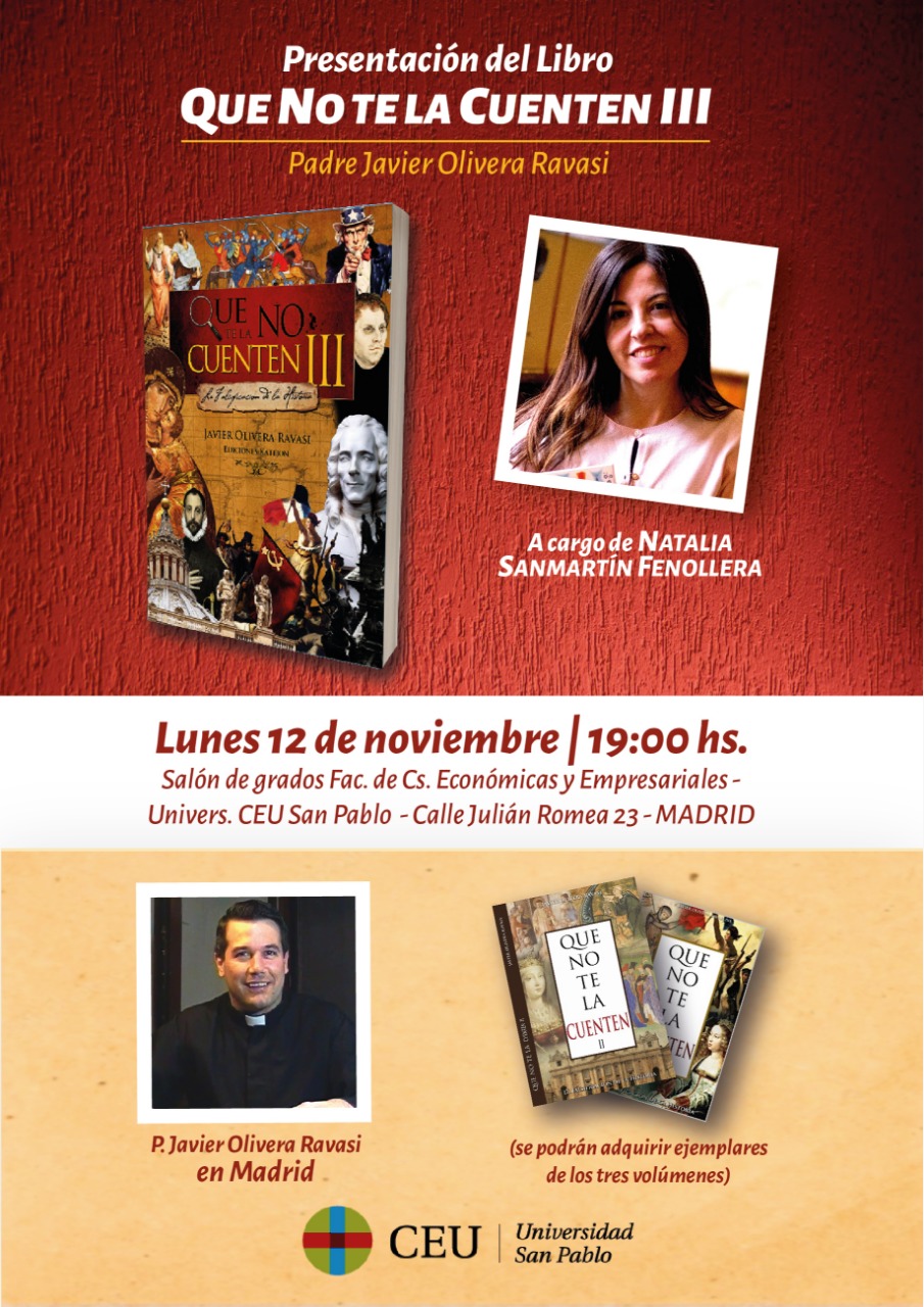 Presentación de “Que no te la cuenten” en Madrid. A cargo de Natalia Sanmartín Fenollera
