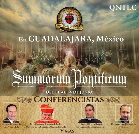 Conferencia en Guadalajara, con el Cardenal Burke