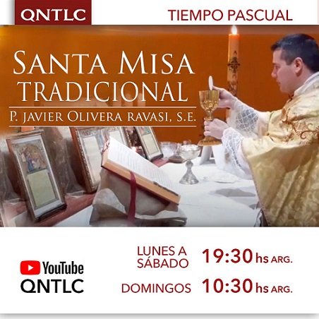 Misa tradicional en internet. Tiempo pascual 2020. Horarios