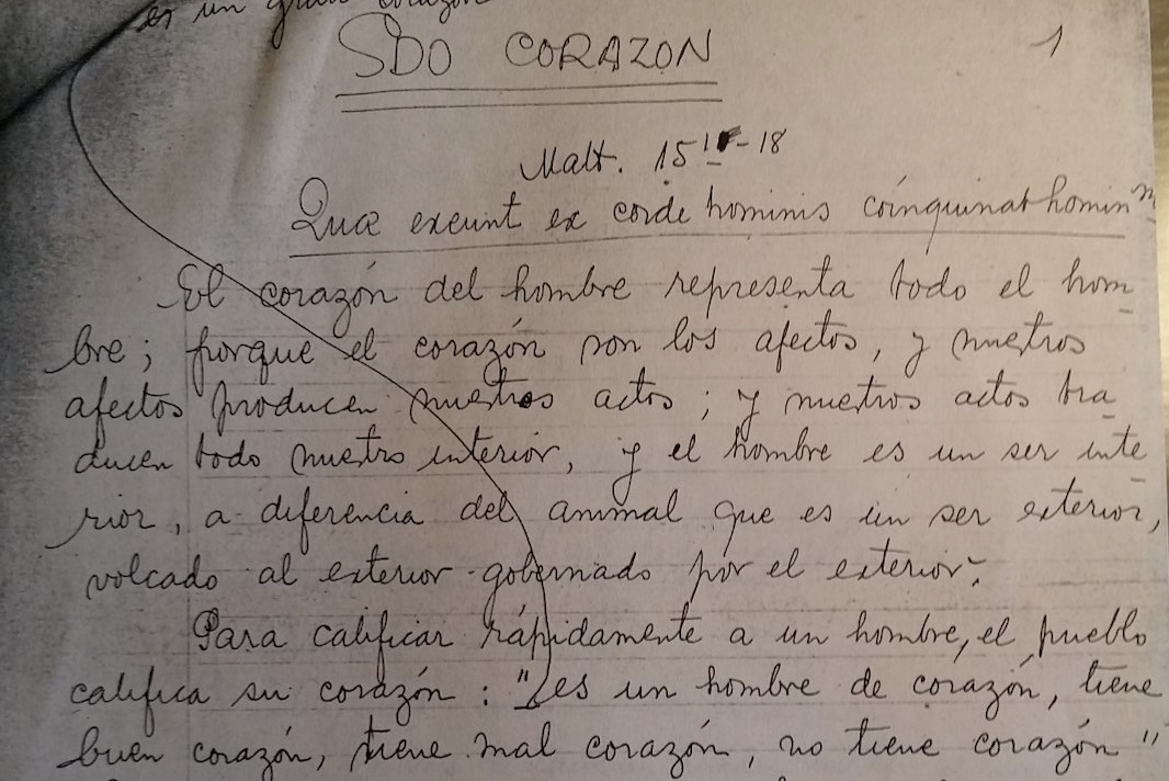 Un sermón inédito y manuscrito del Padre Leonardo Castellani. El Sagrado Corazón de Jesús