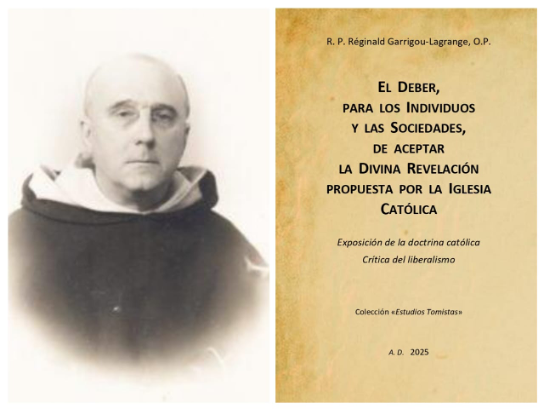 El deber de aceptar la Fe católica. Aparición de opúsculo de Garrigou Lagrange